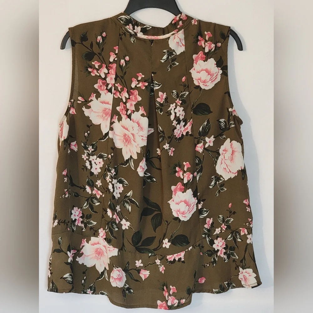 Bobeau Floral Sleeveless Top Size S - Picture 9 of 11